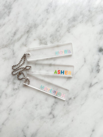 Personalised Acrylic Bag Tags (Pre-Order)