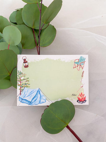 Camp - Personalised Note Card