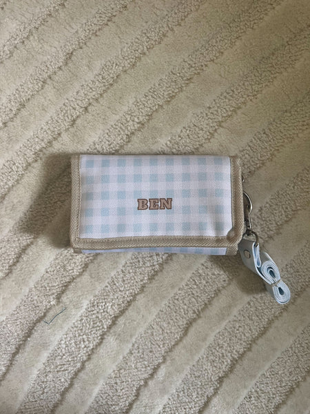 Personalised Trifold Wallet (For Kids) with Lanyard