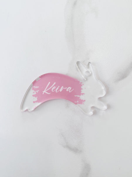 Bunny Series - Personalised Acrylic Bag Tags / Ornaments (Pre-Order)