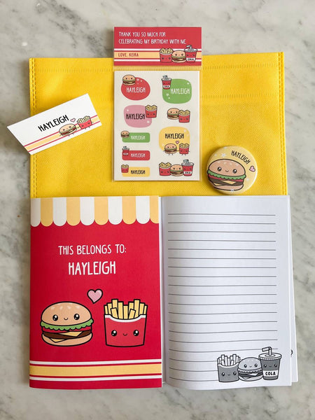 Personalised Customised Book, Sticker and Badge Set (Price is for 20 sets)
