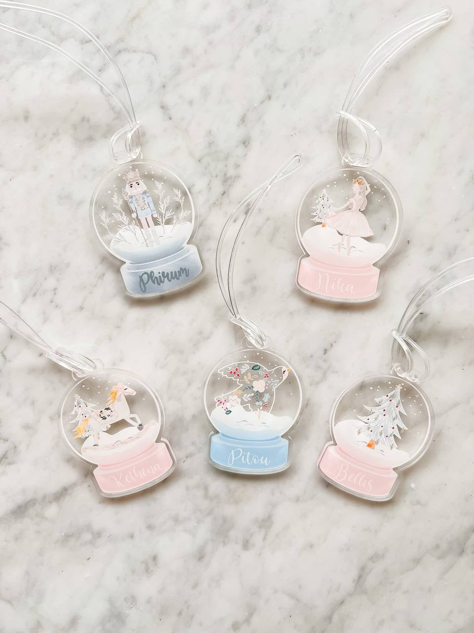 Christmas Personalised Acrylic Ornaments / Bag Tags (Pre-Order)