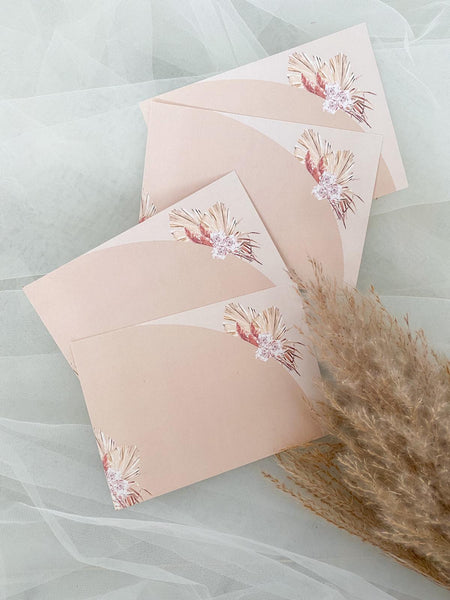 Boho Floral - Personalised Note Card