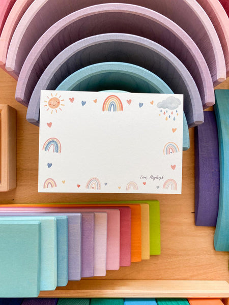 Rainbow - Personalised Note Card