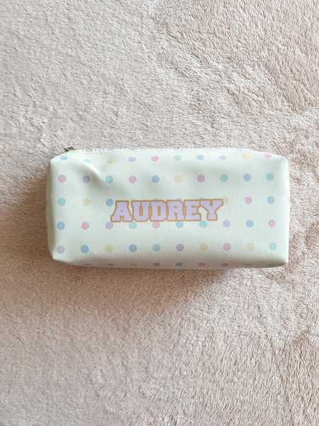 Personalised Cosmetic Pouch (inner purple lining will be changed)