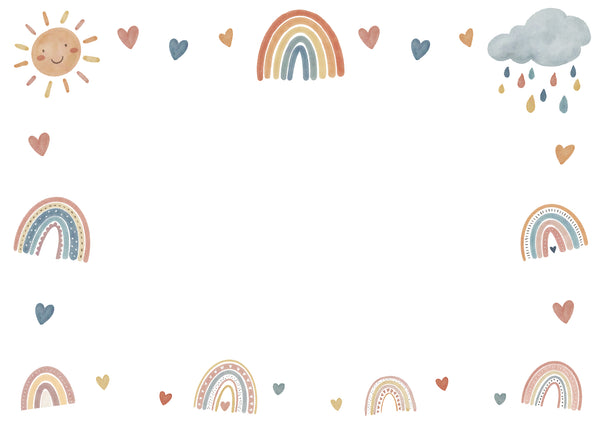 Rainbow - Personalised Note Card